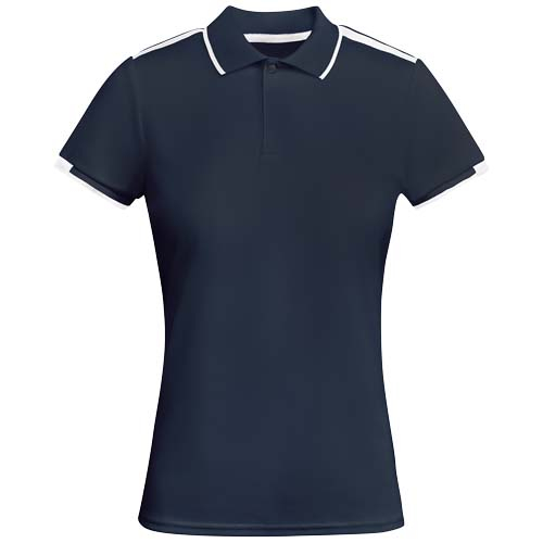 Polo publicitaire de sport Femme Tamil ROLY bleu marine et blanc